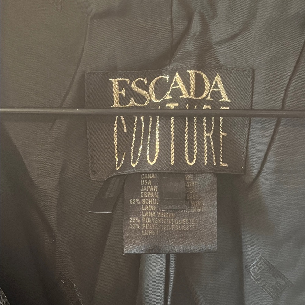 Escada Couture Silver Patterned Suit. Jacket And … - image 7